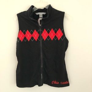 Ohio State Buckeyes zip up vest